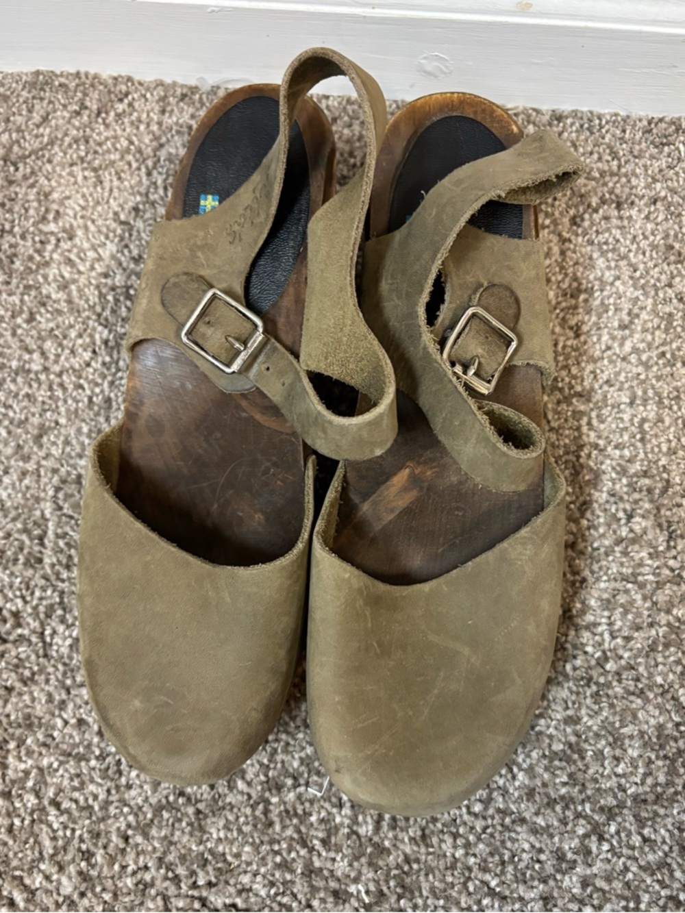 Lotta from Stockholm Taupe Clogs in Oiled Nubuck Leather USA 9.5 EUR 41 - Picture 2 of 6